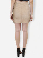 (image for) Dusty Beige Suede Basic Leather Skirt # 153