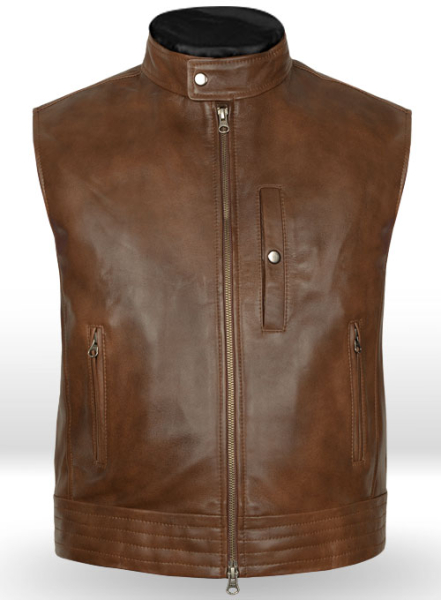 (image for) Spanish Brown Leather Vest # 325