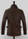 Wrinkled Brown Bruce Willis Surrogates Leather Jacket