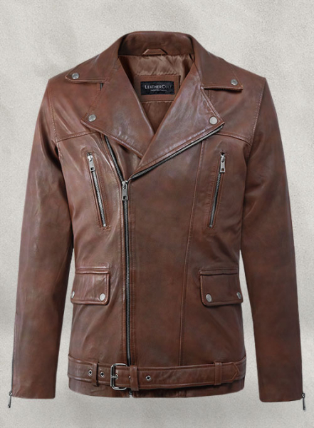 (image for) Dauntless Spanish Brown Biker Leather Jacket