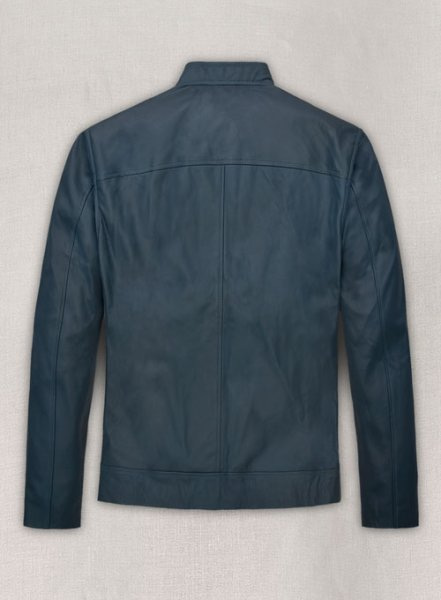 (image for) Soft Winsor Blue Michael Fassbender Leather Jacket