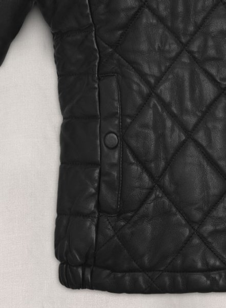 Hooded Leather Jacket # 510