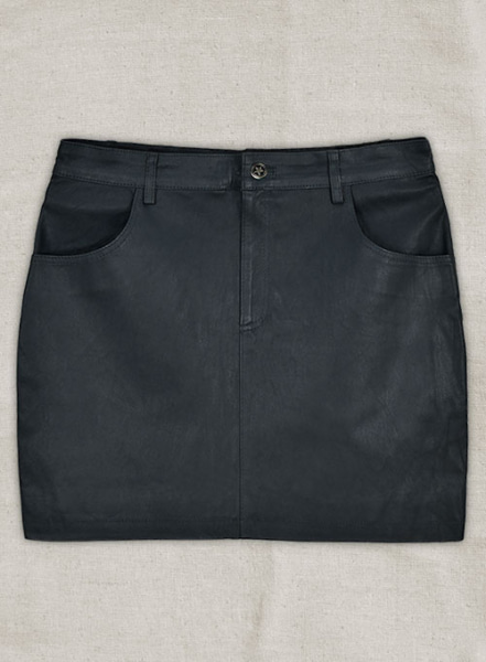 (image for) Winsor Gray Stretch Leather Skirt - L Mini