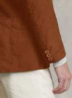 (image for) Tan Brown Suede Leather Blazer