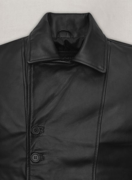 (xxx18a) Men's Leather Asymmetrical Leather Jacket