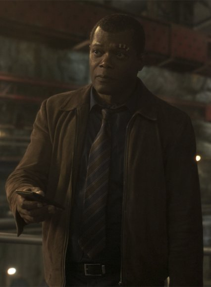 Samuel L. Jackson Captain Marvel Leather Jacket