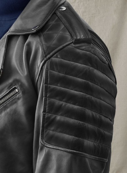 Charles Burnt Charcoal Leather Jacket : LeatherCult: Genuine Custom ...