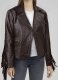 Soft Brown Washed & Wax Kendall Jenner Leather Jacket #3