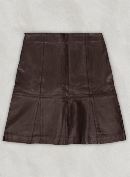 Brown Fishtail Leather Skirt - # 451 - XL Regular Brown Fishtail Leather Skirt - # 451 - XL Regular