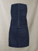 (image for) Dark Blue Suede Circle Leather Dress - # 755