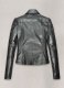 Metallic Gray Leather Jacket # 212