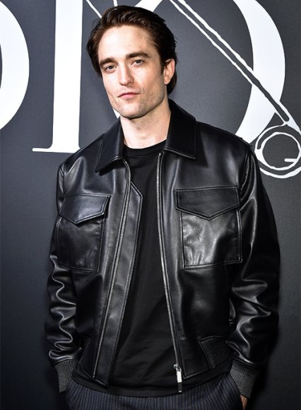 Robert Pattinson 2020 Paris Fashion Show Leather Jacket