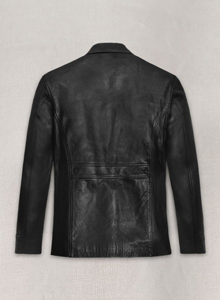 Thick Goat Black Washed and Wax Johnny Depp Leather Jacket #3