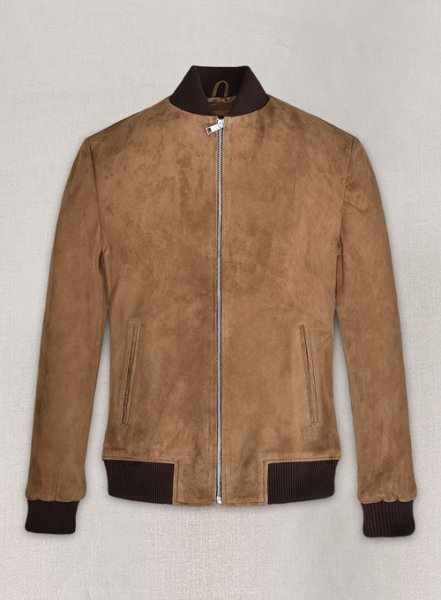 Oak Brown Suede Richard Madden Leather Jacket #1
