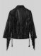 Leather Fringe Jacket #1006