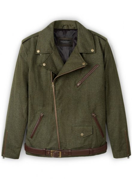 Tweed Leather Combo Jacket # 666