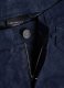 Dark Blue Suede Leather Cargo Jeans - Style 01-2