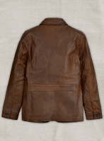(image for) Spanish Brown Daniel Craig Leather Blazer - 38 Regular