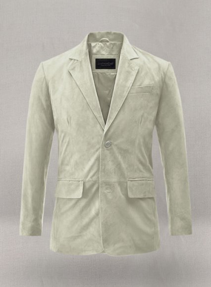 (image for) Cream Beige Suede Leather Blazer