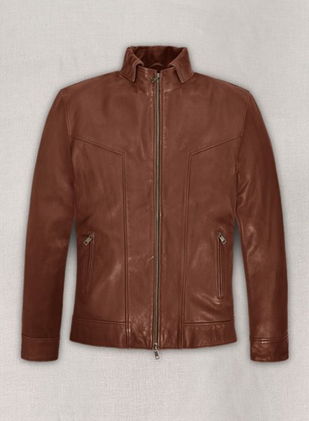 Tan Brown Washed & Wax Taylor Lautner Leather Jacket