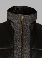 (image for) Gray Tweed Leather Combo Jacket # 643