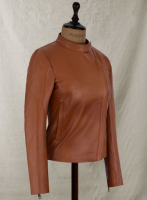 (image for) Terrain Brown Ellen Pompeo Leather Jacket #1