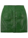 (image for) Brazil Green Button-Up Leather Skirt - # 121