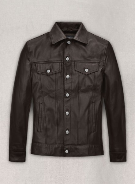 Brown Jeff Goldblum Leather Jacket #1