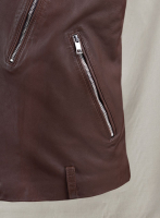 (image for) Beast Burgundy Biker Leather Jacket