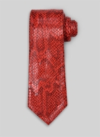 (image for) Shiny Red Python Leather Tie