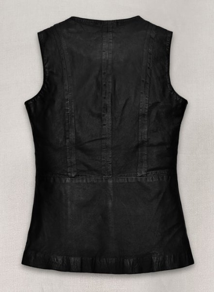 (image for) Soft Rich Black Washed and Wax Leather Top Style # 64
