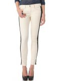 ComboStripe Leather Jeans