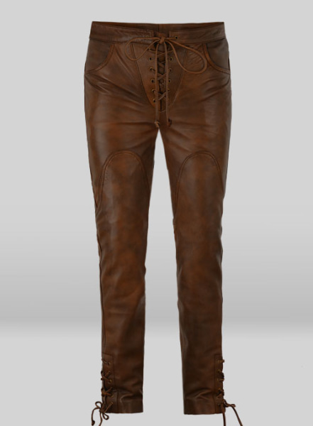 (image for) Cowboy Lace up Leather Pants