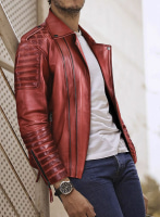 (image for) Charles Burnt Red Leather Jacket