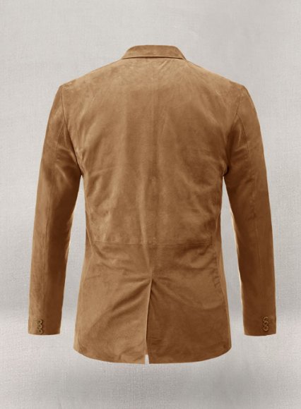 (image for) Oak Brown Suede Leather Blazer