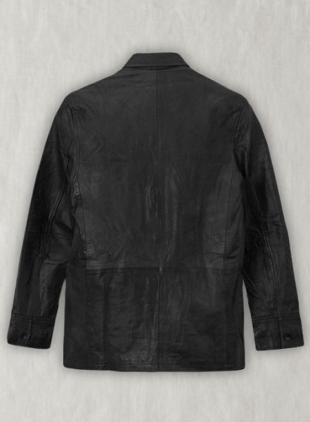 Black Leather Blazer #716 - 40 Long
