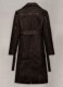 Rubbed Dark Brown Alpine Leather Long Coat