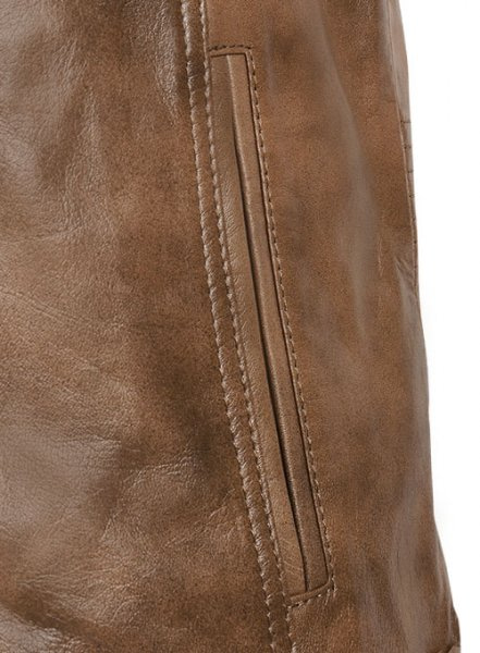 Espanol Timber Brown Brewer Leather Jacket