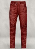 Outlaw Burnt Maroon Leather Pants : LeatherCult: Genuine Custom