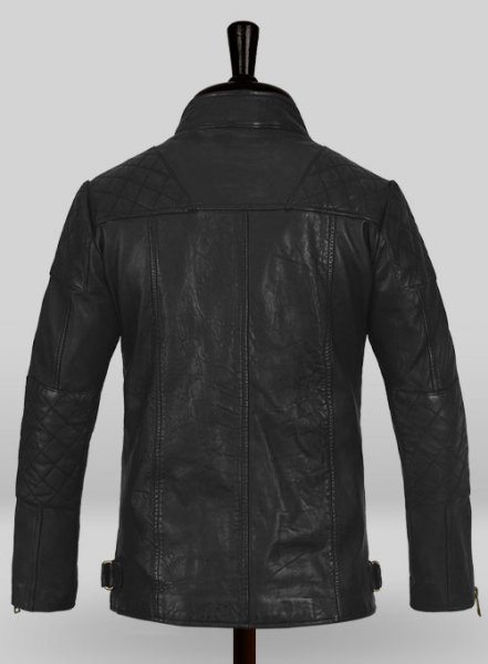 (image for) Soft Rich Black Washed & Wax Leather Jacket #613