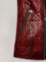 (image for) Gallant Bold Red Python Leather Jacket