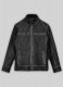 Rubbed Black Leather Jacket # 654