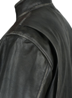 (image for) Rubbed Charcoal Mark Wahlberg Daddys Home Leather Jacket