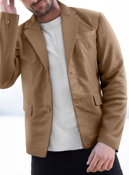 Soft Amazon Brown Leather Blazer