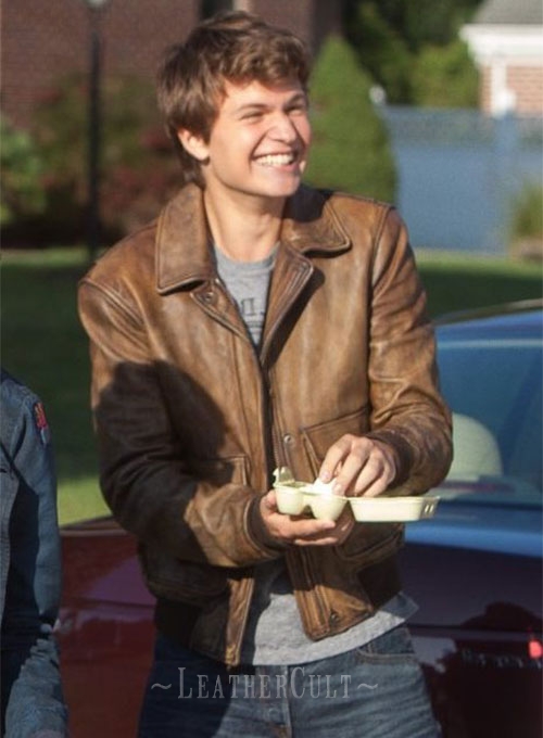 Ansel Elgort The Fault In Our Stars Leather Jacket - Click Image to Close