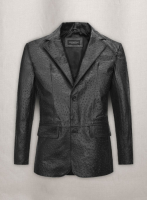 (image for) Black Ostrich Leather Blazer