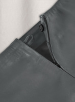 (image for) Soft Gray Adjustable Slit Leather Skirt