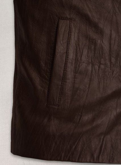 (image for) Wrinkled Brown Jim Morrison Leather Jacket