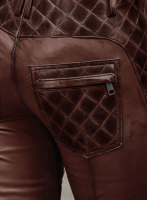 (image for) Carrier Burnt Maroon Leather Pants