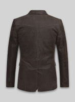 (image for) Vintage Brown Grain Western Leather Blazer